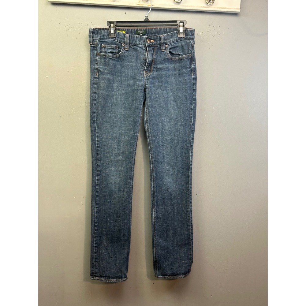 J.Crew Jeans Womens 29R Blue Matchstick Straight Leg Stretch Denim Mid Rise